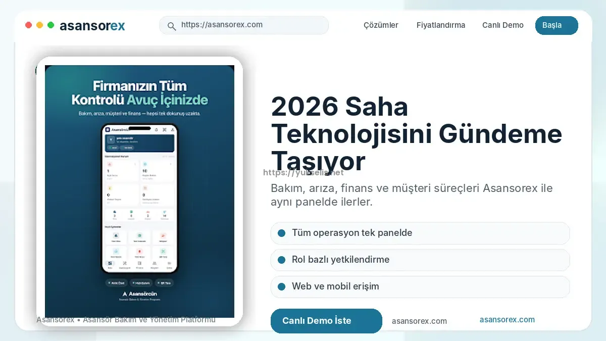 Asansorex.com 2026 Saha Teknolojisini Gündeme Taşıyor